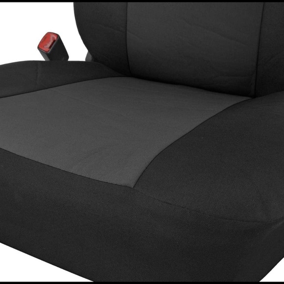 PolyPro Car Seat Covers Full Set in Charcoal on Black – Front and Rear Split - Picture 6 of 7